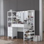 Hanah Home Mesa de Maquillaje BJ154 - 3861 Blanca con 10 Focos